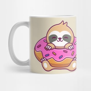 Sloth Inside Doughnut Balloon Mug